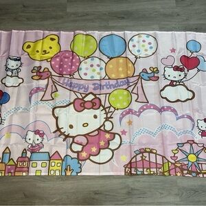 Hello Kitty Sanrio Birthday Cartoon Theme Backdrops Banner Party 5.3ft x 3.6ft